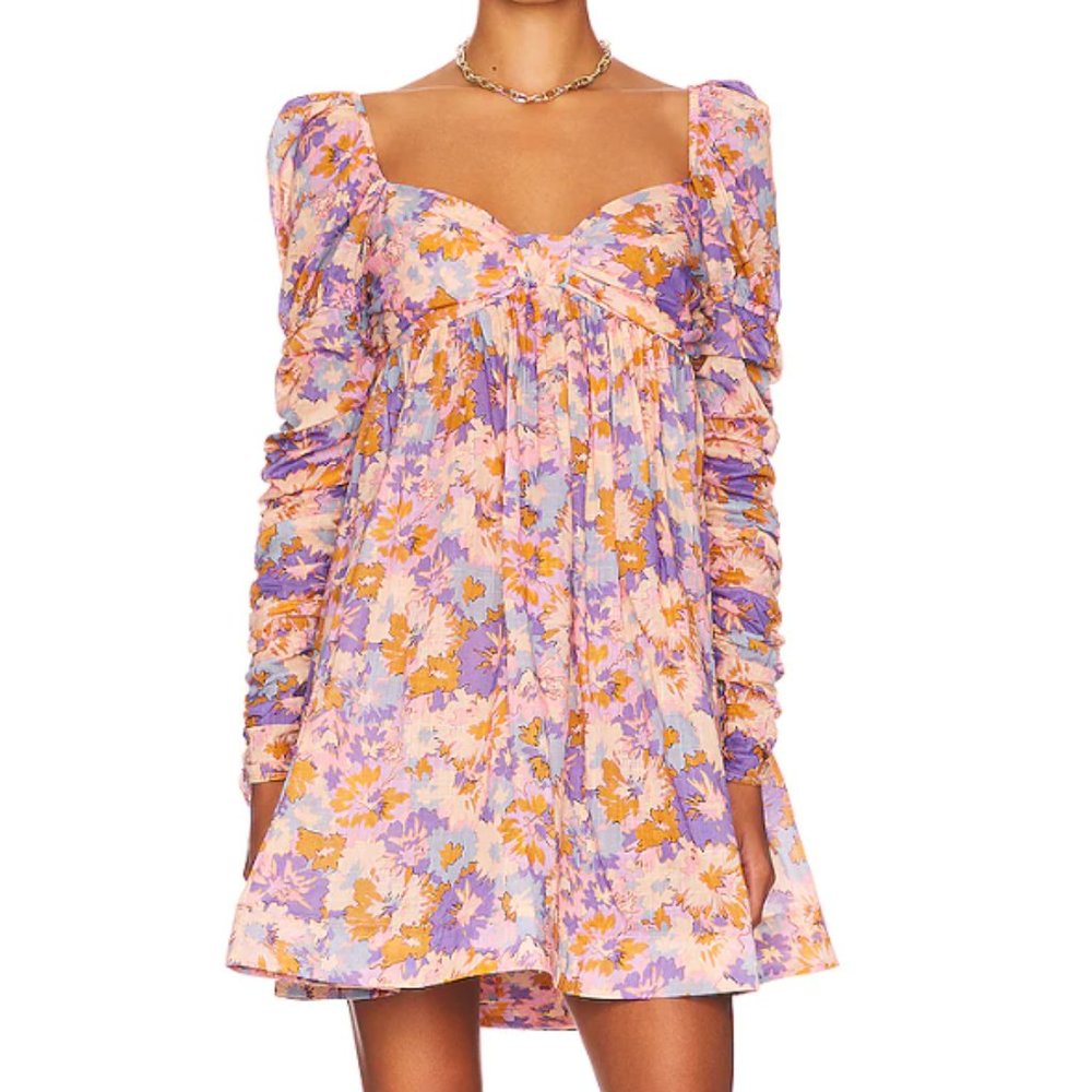 Zimmermann Violet Twist Front Mini Dress (NWT)